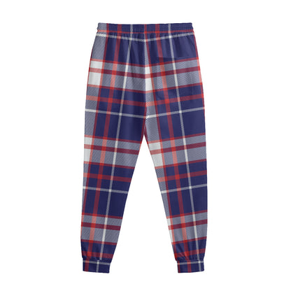 USA Patriotic Plaid Print Sweatpants