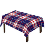 USA Patriotic Plaid Print Tablecloth