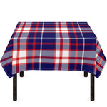USA Patriotic Plaid Print Tablecloth