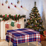 USA Patriotic Plaid Print Tablecloth