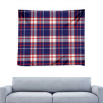 USA Patriotic Plaid Print Tapestry