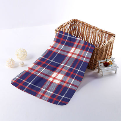 USA Patriotic Plaid Print Towel