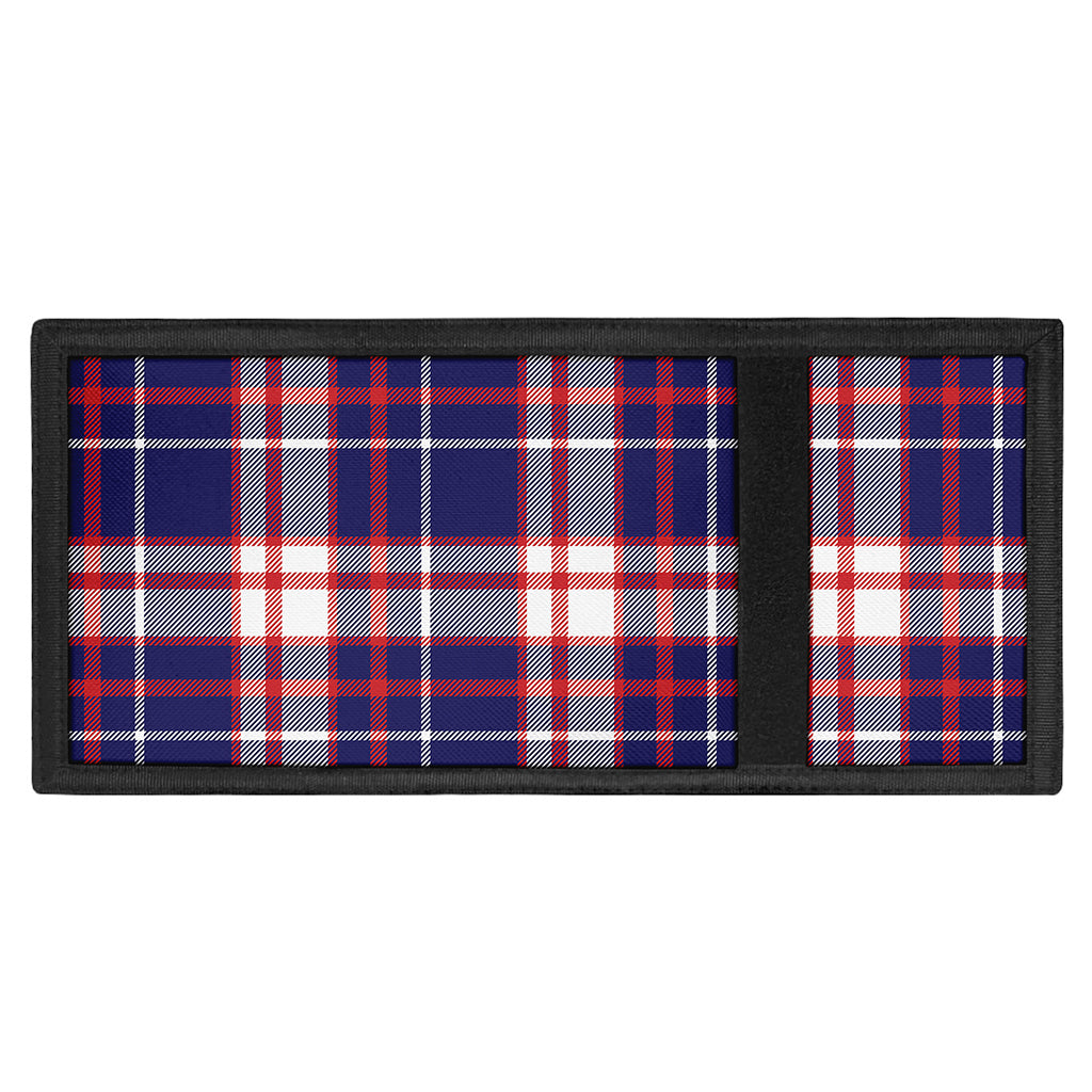 USA Patriotic Plaid Print Trifold Wallet