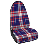 USA Patriotic Plaid Print Waterproof Car Seat Cover