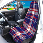 USA Patriotic Plaid Print Waterproof Car Seat Cover