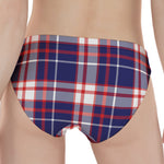 USA Patriotic Plaid Print Women's Panties