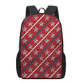 USA Patriotic Star Pattern Print 17 Inch Backpack