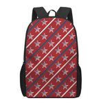 USA Patriotic Star Pattern Print 17 Inch Backpack