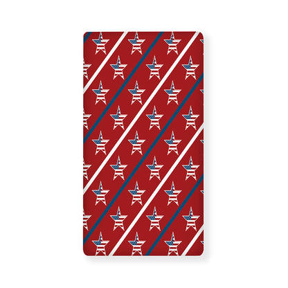 USA Patriotic Star Pattern Print Baby Crib Sheet