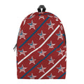 USA Patriotic Star Pattern Print School Backpack