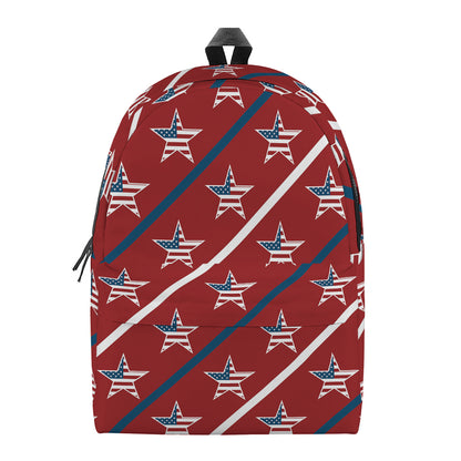 USA Patriotic Star Pattern Print Backpack