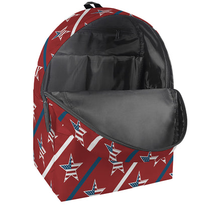 USA Patriotic Star Pattern Print Backpack