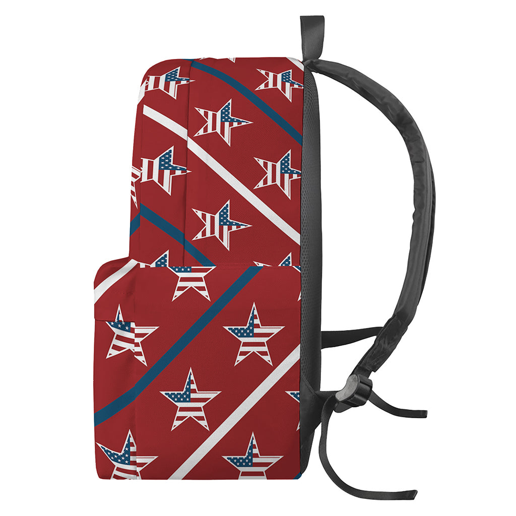 USA Patriotic Star Pattern Print Backpack