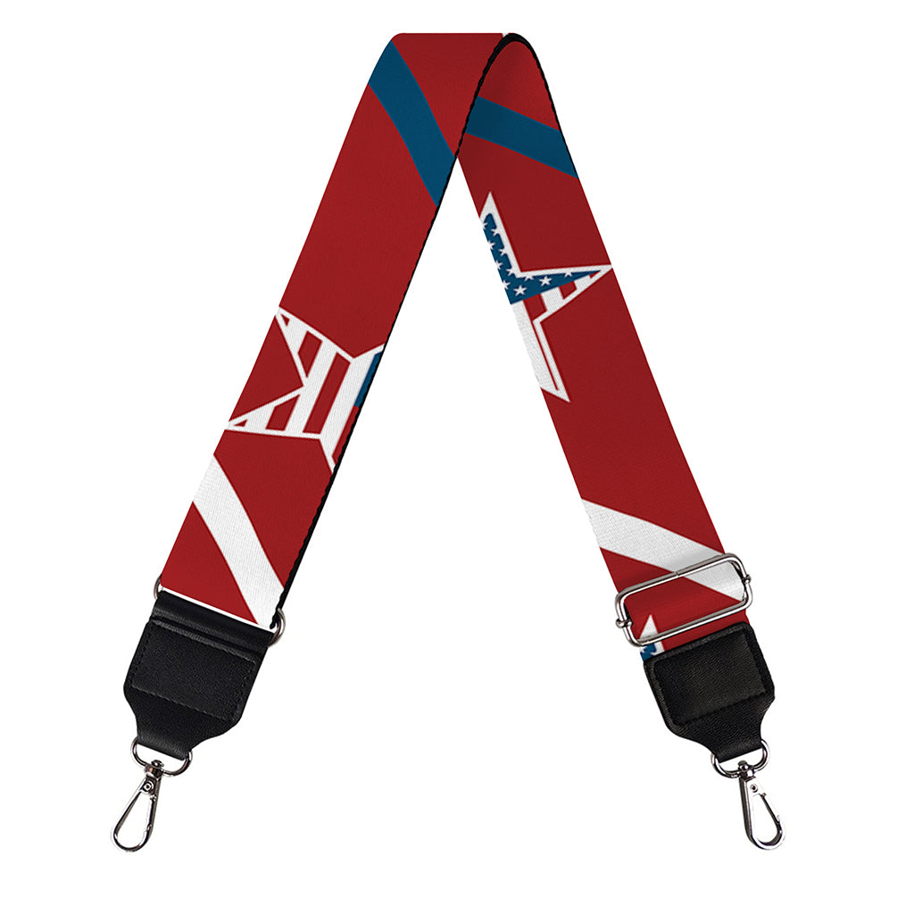 USA Patriotic Star Pattern Print Bag Strap