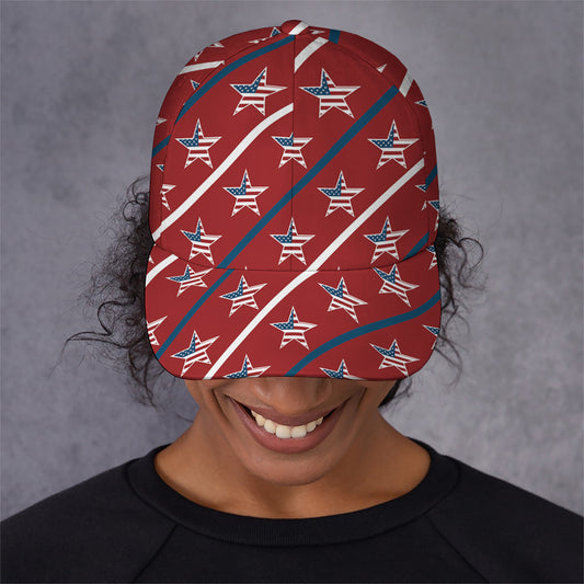 USA Patriotic Star Pattern Print Baseball Cap
