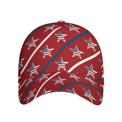 USA Patriotic Star Pattern Print Baseball Cap