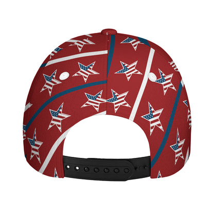 USA Patriotic Star Pattern Print Baseball Cap