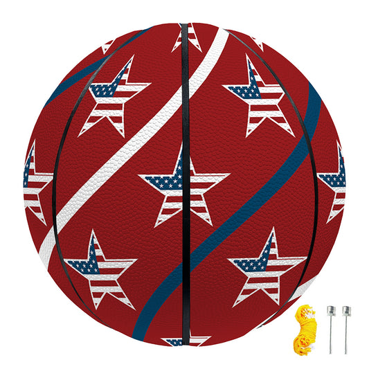 USA Patriotic Star Pattern Print Basketball