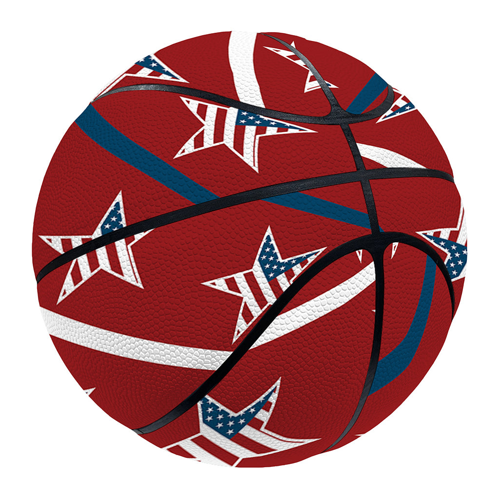 USA Patriotic Star Pattern Print Basketball