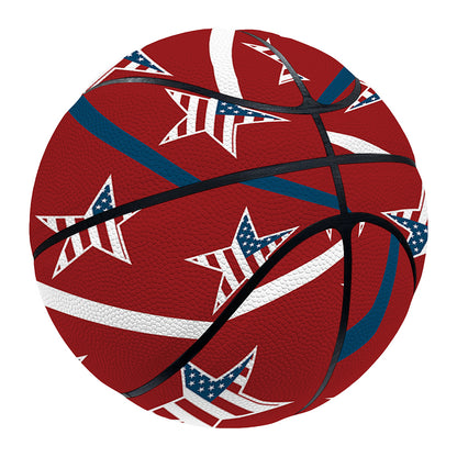 USA Patriotic Star Pattern Print Basketball