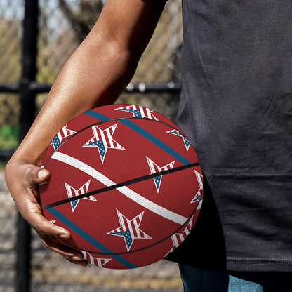 USA Patriotic Star Pattern Print Basketball