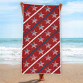 USA Patriotic Star Pattern Print Beach Towel