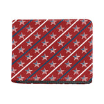 USA Patriotic Star Pattern Print Bifold Wallet