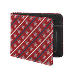 USA Patriotic Star Pattern Print Bifold Wallet