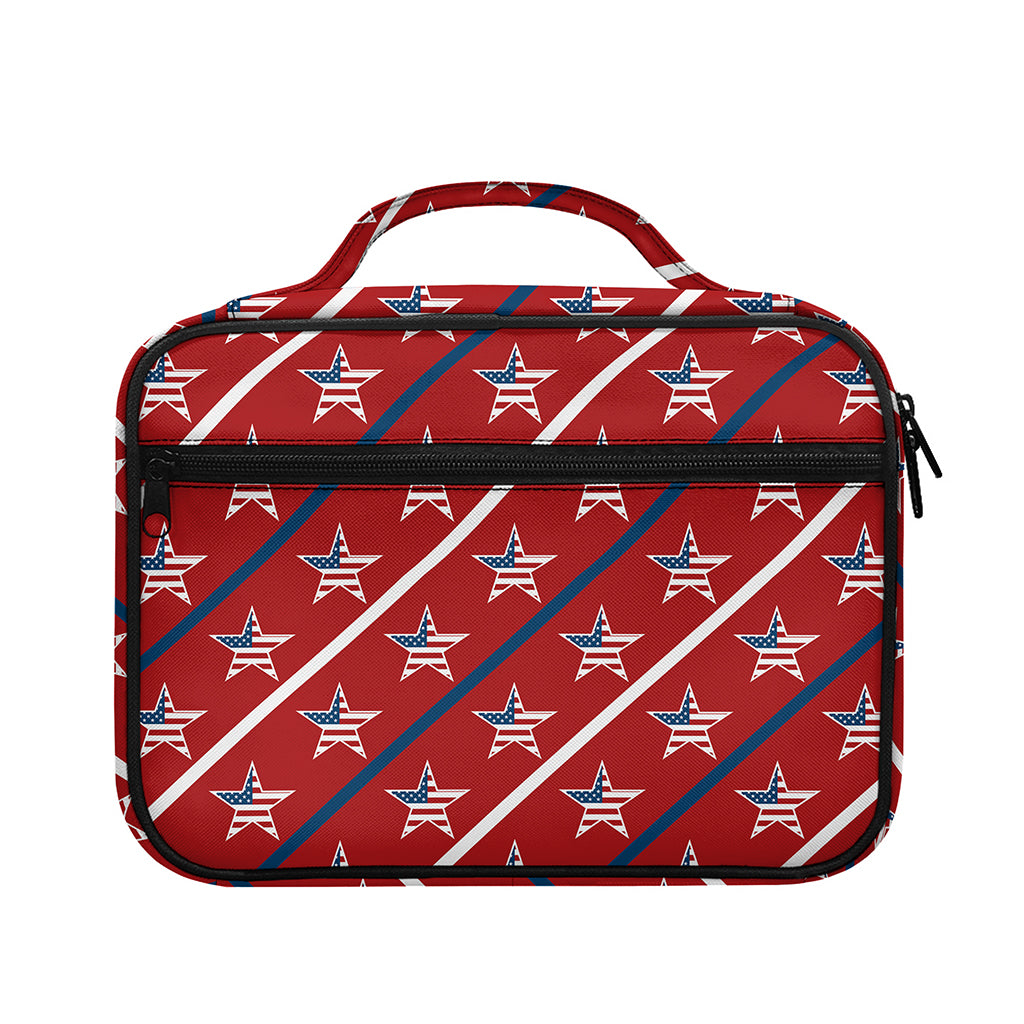 USA Patriotic Star Pattern Print Briefcase Bible Bag