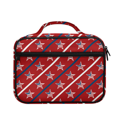 USA Patriotic Star Pattern Print Briefcase Bible Bag