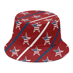 USA Patriotic Star Pattern Print Bucket Hat