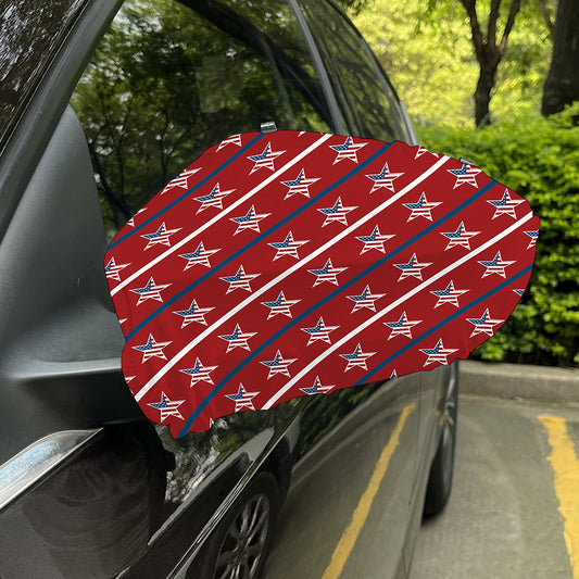 USA Patriotic Star Pattern Print Car Side Mirror Covers