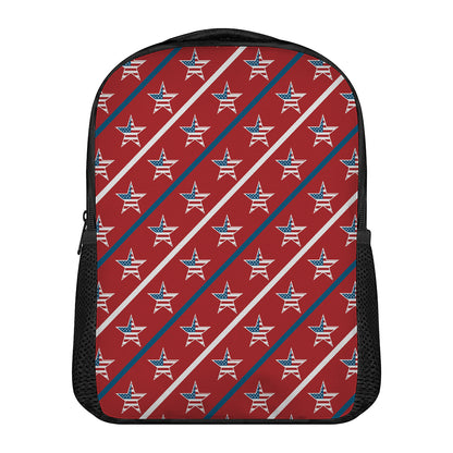 USA Patriotic Star Pattern Print Casual Backpack