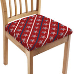 USA Patriotic Star Pattern Print Chair Cushion Cover