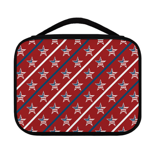 USA Patriotic Star Pattern Print Classic Bible Case