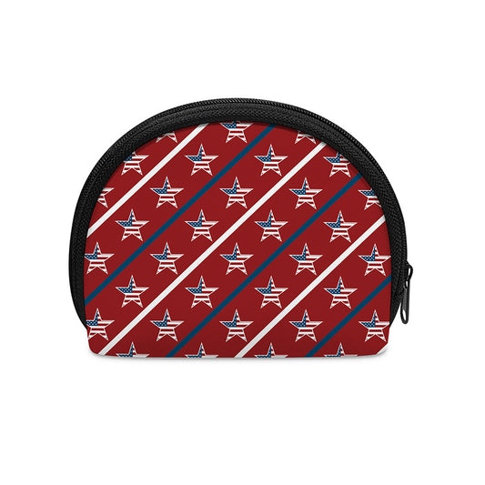 USA Patriotic Star Pattern Print Coin Purse