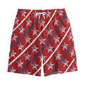 USA Patriotic Star Pattern Print Cotton Shorts