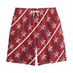USA Patriotic Star Pattern Print Cotton Shorts