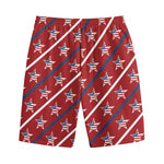 USA Patriotic Star Pattern Print Cotton Shorts
