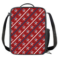 USA Patriotic Star Pattern Print Crossbody Lunch Bag