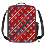 USA Patriotic Star Pattern Print Crossbody Lunch Bag