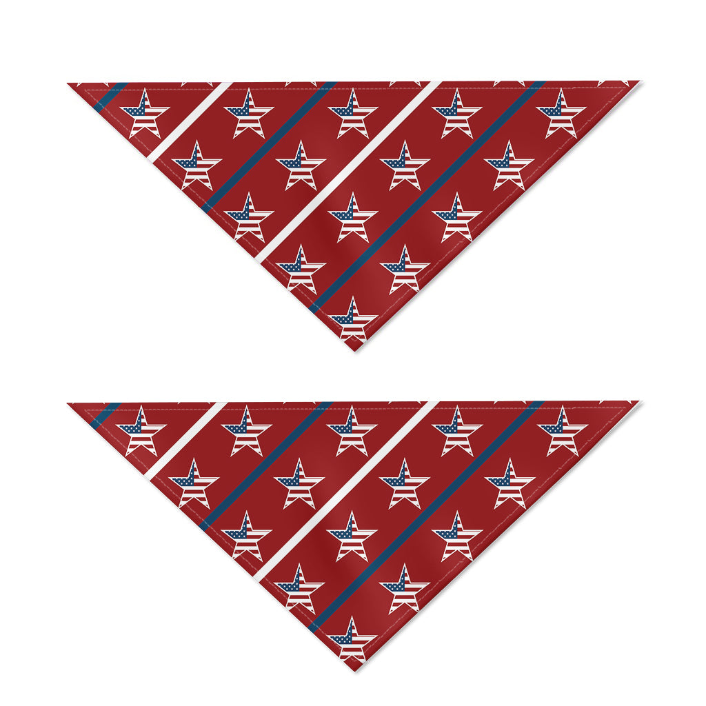 USA Patriotic Star Pattern Print Dog Bandana