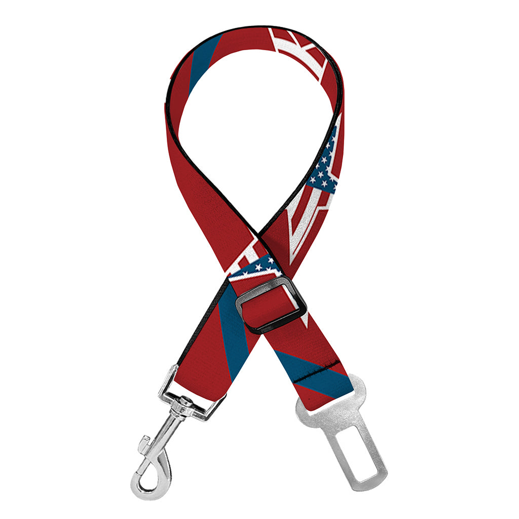 USA Patriotic Star Pattern Print Dog Seat Belt