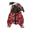 USA Patriotic Star Pattern Print Dog Zip Up Jacket