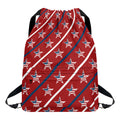 USA Patriotic Star Pattern Print Drawstring Backpack