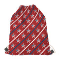 USA Patriotic Star Pattern Print Drawstring Bag