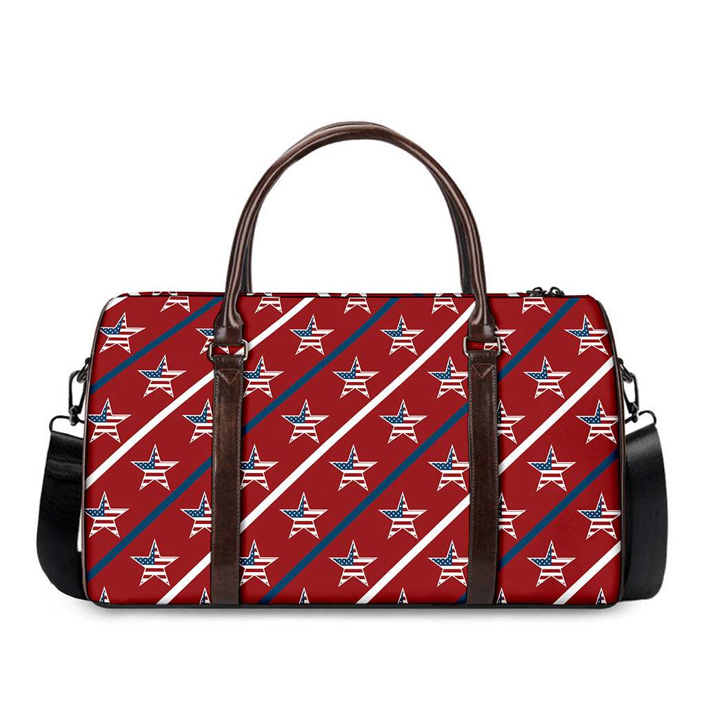 USA Patriotic Star Pattern Print Duffle Bag