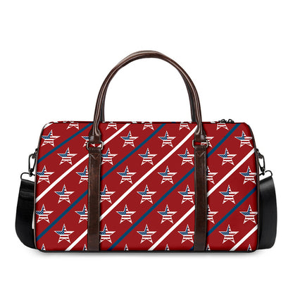 USA Patriotic Star Pattern Print Duffle Bag