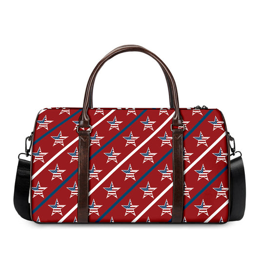 USA Patriotic Star Pattern Print Duffle Bag