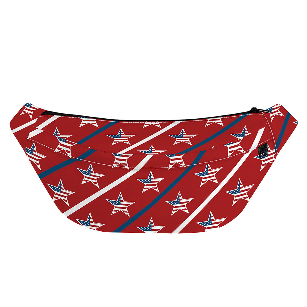 USA Patriotic Star Pattern Print Fanny Pack